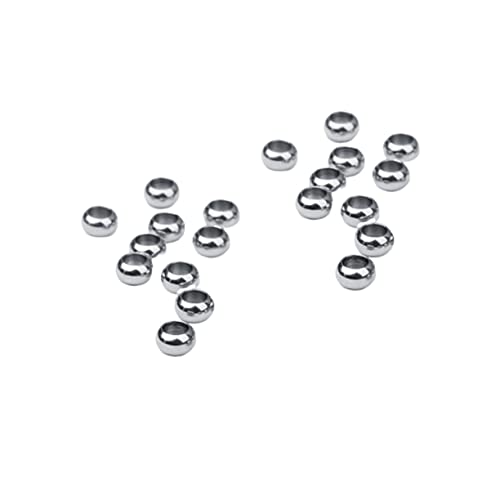 AKOOSY 20 Stück Teiliges Großlochperlen Durchmesser Silber Rund Schmuckperlen für DIY Armband Halskette Ohrring Basteln Zubehör Langlebig Korrosionsbeständig AKOOSY 20 Stück Teiliges Großlochperlen Durchmesser Silber Rund Schmuckperlen für DIY Armband Halskette Ohrring Basteln Zubehör Langlebig Korrosionsbeständig von AKOOSY