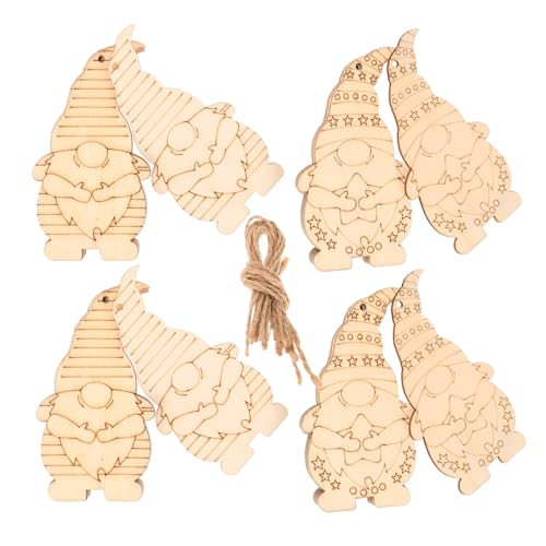 AKOOSY 20 Stück Teiliges Handbemalter Holzanhänger Weihnachtswichtel DIY Bastelset Robuste Holzstücke für Schlafzimmer Festival Dekoration Weihnachten AKOOSY 20 Stück Teiliges Handbemalter Holzanhänger Weihnachtswichtel DIY Bastelset Robuste Holzstücke für Schlafzimmer Festival Dekoration Weihnachten von AKOOSY