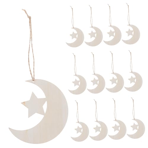 AKOOSY 20 Stück Teiliges Holz deko Mond Stern Formen Unlackierte Holzsterne Basteln Blanko Holzscheiben für DIY Babyzimmer Party Deko Bastelprojekte Hölzerne Stern Ausschnitte mit AKOOSY 20 Stück Teiliges Holz deko Mond Stern Formen Unlackierte Holzsterne Basteln Blanko Holzscheiben für DIY Babyzimmer Party Deko Bastelprojekte Hölzerne Stern Ausschnitte mit von AKOOSY