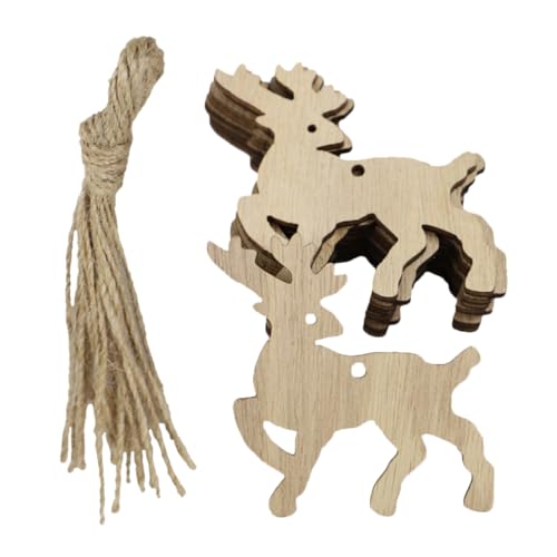 AKOOSY 20 Stück Teiliges Holzanhänger Elch Deko zum Basteln Stilvolle Hohlgearbeitete Weihnachtsdekoration für Baum Wand Tür und Fenster Natürliche Holzfarbe Doppelseitig Poliert AKOOSY 20 Stück Teiliges Holzanhänger Elch Deko zum Basteln Stilvolle Hohlgearbeitete Weihnachtsdekoration für Baum Wand Tür und Fenster Natürliche Holzfarbe Doppelseitig Poliert von AKOOSY