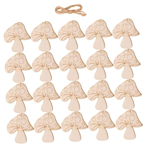 AKOOSY 20 Stück Teiliges Holzpilz zum Basteln Naturbelassene Pilzscheiben mit DIY Holzdeko Anhänger für Handwerk Kreative Gestaltung Rustikale Wand und Weihnachtsdekoration AKOOSY 20 Stück Teiliges Holzpilz zum Basteln Naturbelassene Pilzscheiben mit DIY Holzdeko Anhänger für Handwerk Kreative Gestaltung Rustikale Wand und Weihnachtsdekoration von AKOOSY