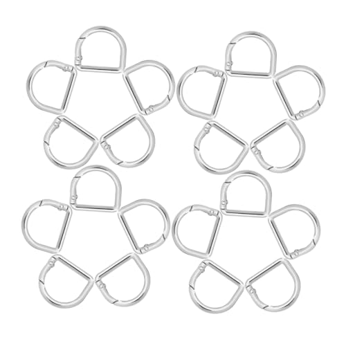 AKOOSY 20 Stück Teiliges Kleine Metallfeder-d-ringe Robuste Zinklegierung Federbelastete Schnappverschlüsse Glatte Oberfläche Leichter Schlüsselanhänger-clip für DIY Schlüsselbänder von AKOOSY