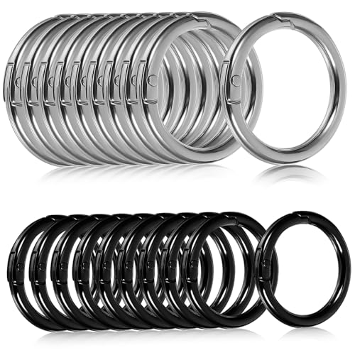 AKOOSY 20 Stück Teiliges Metall Schlüsselring Karabinerhaken Federverschluss DIY Bastelzubehör für Schlüsselanhänger Kleidung Zubehör Zinklegierung Silber Schwarz Innendurchmesser AKOOSY 20 Stück Teiliges Metall Schlüsselring Karabinerhaken Federverschluss DIY Bastelzubehör für Schlüsselanhänger Kleidung Zubehör Zinklegierung Silber Schwarz Innendurchmesser von AKOOSY