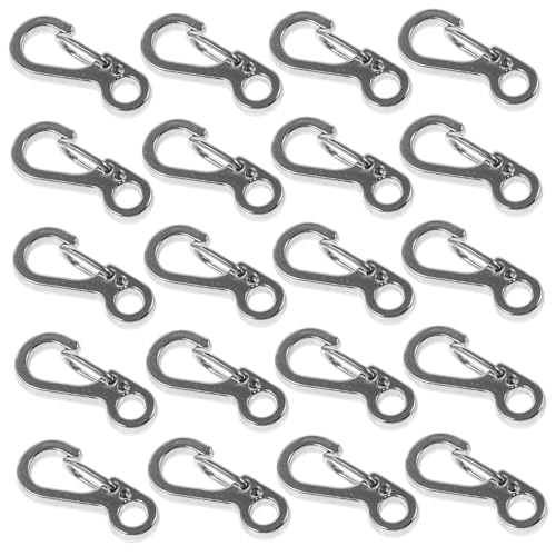 AKOOSY 20 Stück Teiliges Mini Karabiner Clips aus Stabilem Zinklegierungsmaterial Kleine Karabinerhaken mit Federverschluss Vielseitig für Schmuck Schlüsselanhänger und Bastelzubehör AKOOSY 20 Stück Teiliges Mini Karabiner Clips aus Stabilem Zinklegierungsmaterial Kleine Karabinerhaken mit Federverschluss Vielseitig für Schmuck Schlüsselanhänger und Bastelzubehör von AKOOSY