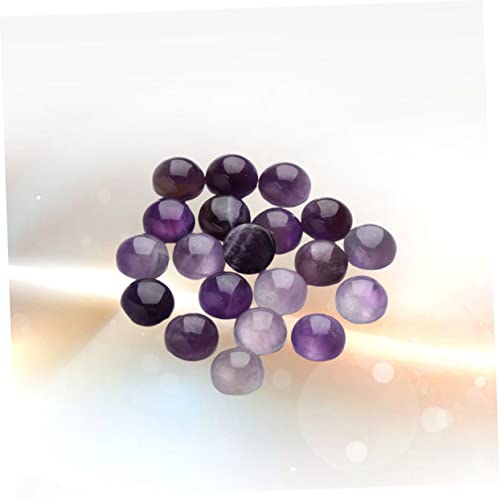 AKOOSY 20 Stück Teiliges Runde Flache Lila Amethyst Cabochons Schmucksteine für DIY Schmuckherstellung Uhr Dekoration Handwerk von AKOOSY