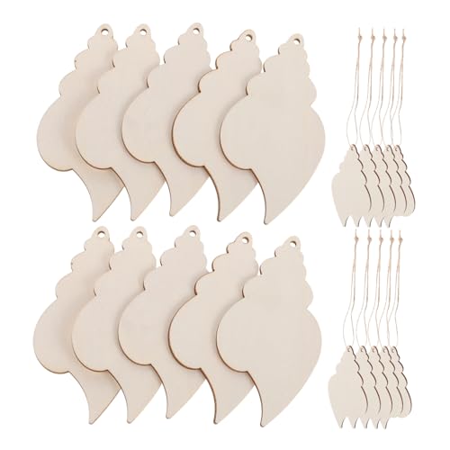 AKOOSY 20 Stück Teiliges Set Holz Muscheln zum Bemalen Handgeschliffene Glatte Naturbelassene Holz Meeresschnecken Dekoration Leicht Strandmotivierte Diy Bastelmaterialien für Wand und AKOOSY 20 Stück Teiliges Set Holz Muscheln zum Bemalen Handgeschliffene Glatte Naturbelassene Holz Meeresschnecken Dekoration Leicht Strandmotivierte Diy Bastelmaterialien für Wand und von AKOOSY