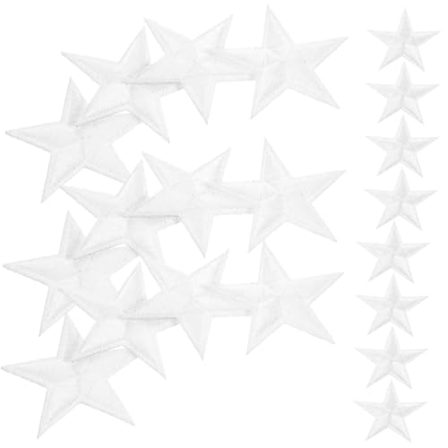 AKOOSY 20 Stück Teiliges Stern Aufbügel patch Langlebige Flicken für Kleidung Hüte Mäntel Einfache Anwendung Dekorative und Reparierende Sternmotive für DIY textilien von AKOOSY