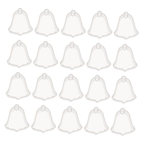 AKOOSY 20 Stück Teiliges Weihnachts DIY Kerzenhalter aus Flammhemmendem Kunststoff Glockenform Platzsparend Langlebig für Teelichtkerzen und Festliche Dekoration von AKOOSY