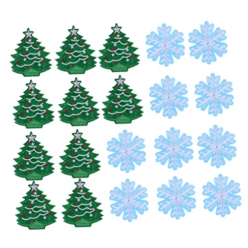 AKOOSY 20 Stück Weihnachtsapplikationen Weihnachten Stickerei Patches Schneeflocke Weihnachtsbaum DIY Aufnäher für Kleidung Mützen Hosen Festliche Dekoration AKOOSY 20 Stück Weihnachtsapplikationen Weihnachten Stickerei Patches Schneeflocke Weihnachtsbaum DIY Aufnäher für Kleidung Mützen Hosen Festliche Dekoration von AKOOSY