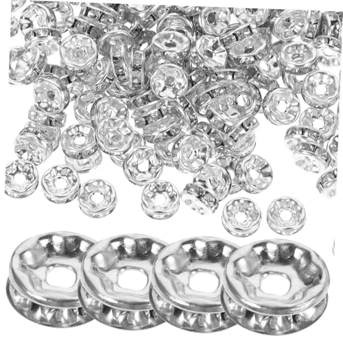 AKOOSY 200 Stk. Glasperlen Farbige Runde Perlen für Schmuckherstellung DIY Bastelmaterial für Halsketten und Armbänder Langlebige Schmuckperlen in Zufälligen Farben von AKOOSY