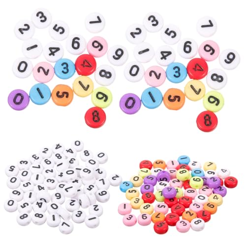 AKOOSY 200 Stück Acryl Zahlenperlen für DIY Armbänder und Schmuckherstellung Runde Flache Perlen mit Schwarzer Zahl Weißem und Buntem Grund Glatte Oberfläche Vielseitig für Handgemachte AKOOSY 200 Stück Acryl Zahlenperlen für DIY Armbänder und Schmuckherstellung Runde Flache Perlen mit Schwarzer Zahl Weißem und Buntem Grund Glatte Oberfläche Vielseitig für Handgemachte von AKOOSY