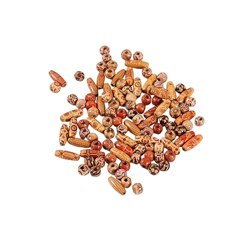 AKOOSY 200 Stück Bunte Holzperlen Rund mit Natürliche DIY Schmuck Bastelperlen für Armbänder Halsketten Kreative Handarbeit für Bastelfans von AKOOSY
