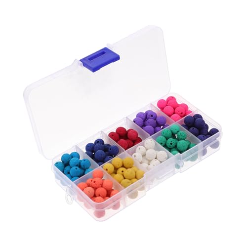 AKOOSY 200 Stück Bunte Vulkanische Steinperlen DIY Schmuckherstellung mit Fächern Aufbewahrungsbox Natürliche Farbige Lose Perlen zum Auffädeln für Armbänder Halsketten Basteln AKOOSY 200 Stück Bunte Vulkanische Steinperlen DIY Schmuckherstellung mit Fächern Aufbewahrungsbox Natürliche Farbige Lose Perlen zum Auffädeln für Armbänder Halsketten Basteln von AKOOSY