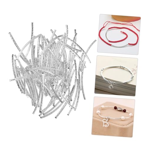 AKOOSY 200 Stück Gebogene Röhrenperlen aus Hochwertigem Kupfer Langlebige DIY Schmuckherstellung Zubehör für Armbänder und Halsketten Silberfarbene Lange Gebogene Nudelperlen für AKOOSY 200 Stück Gebogene Röhrenperlen aus Hochwertigem Kupfer Langlebige DIY Schmuckherstellung Zubehör für Armbänder und Halsketten Silberfarbene Lange Gebogene Nudelperlen für von AKOOSY