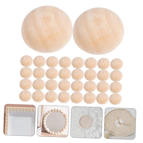 AKOOSY 200 Stück Halbe Holzperlen Naturbelassen Glatte DIY Bastelperlen aus Holz Langlebige Halbrunde Holzperlen zum Bemalen Schmuckherstellung Kinderhandwerk und Dekoration AKOOSY 200 Stück Halbe Holzperlen Naturbelassen Glatte DIY Bastelperlen aus Holz Langlebige Halbrunde Holzperlen zum Bemalen Schmuckherstellung Kinderhandwerk und Dekoration von AKOOSY