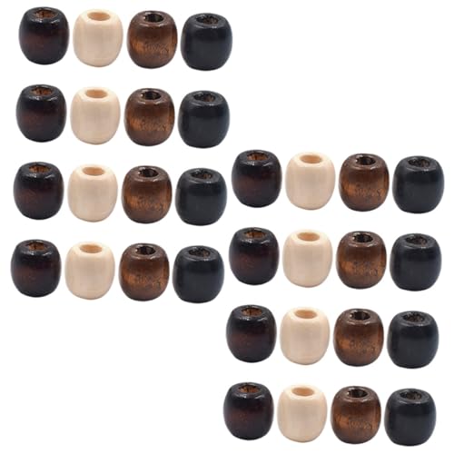 AKOOSY 200 Stück Holzperlen mit Großem Loch Farbiges Beige Kaffee Dunkelbraun Schwarz Langlebige DIY Bastelperlen für Schmuckherstellung Girlanden Heimdekoration AKOOSY 200 Stück Holzperlen mit Großem Loch Farbiges Beige Kaffee Dunkelbraun Schwarz Langlebige DIY Bastelperlen für Schmuckherstellung Girlanden Heimdekoration von AKOOSY