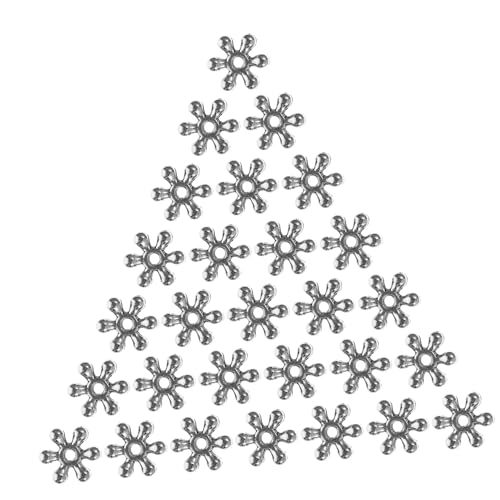AKOOSY 200 Stück Schneeflocken Spacer Perlen Antikem Legierung Silber Leichte Schmuckperlen für DIY Armband Halskette Basteln Glatte Oberfläche Dekorative Abstandsperlen für Handarbeit AKOOSY 200 Stück Schneeflocken Spacer Perlen Antikem Legierung Silber Leichte Schmuckperlen für DIY Armband Halskette Basteln Glatte Oberfläche Dekorative Abstandsperlen für Handarbeit von AKOOSY