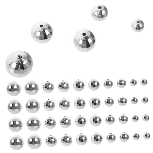 AKOOSY 200 Stück Teiliges DIY Perlen Disco Kugel Schmuckperlen für Armbänder Halsketten Ohrringe Bastelperlen mit Glänzender Oberfläche für Kreative Schmuckherstellung und Wohn Deko von AKOOSY