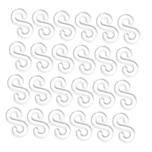 AKOOSY 2000 Stück Teiliges S Clips Transparent Rubber Band Clips für Loom Armbänder Originelles DIY Bastelwerkzeug Robust Vielseitig für Familie Schule Handarbeiten von AKOOSY