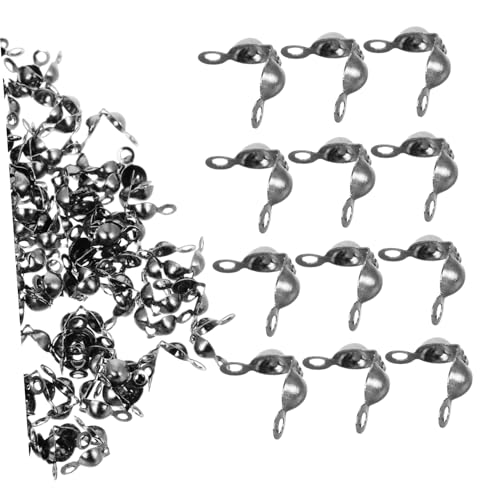 AKOOSY 200Stücke Crimpperlen Endkappen für DIY Schmuck Metallplattiert Offene Perlenspitzen Kugelkette Zubehör Schwarz für Armband und Kettenherstellung AKOOSY 200Stücke Crimpperlen Endkappen für DIY Schmuck Metallplattiert Offene Perlenspitzen Kugelkette Zubehör Schwarz für Armband und Kettenherstellung von AKOOSY