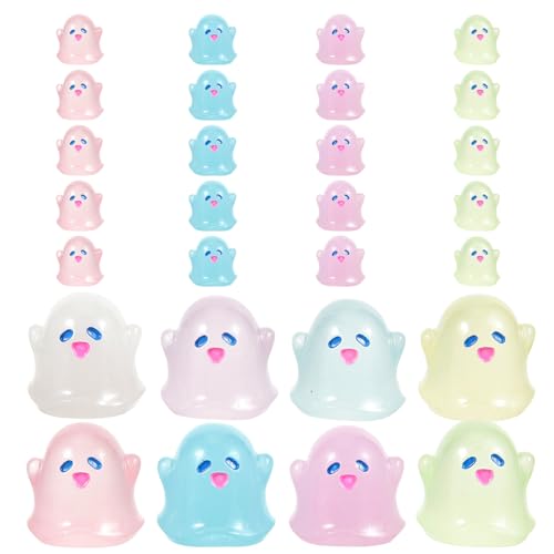 AKOOSY 20Stücke Mini Geisterfiguren Leuchtende Miniaturgeist für Halloween Garten und DIY Dekoration Gemischte Farben für Bastelprojekte AKOOSY 20Stücke Mini Geisterfiguren Leuchtende Miniaturgeist für Halloween Garten und DIY Dekoration Gemischte Farben für Bastelprojekte von AKOOSY