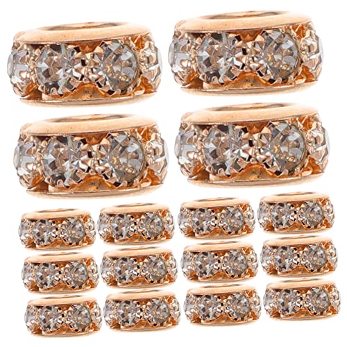 AKOOSY 20Stücke Rondelle Abstandshalterperlen für DIY Schmuckherstellung Kupfer Strassperlen für Armbänder und Bastelarbeiten für Schmuckprojekte AKOOSY 20Stücke Rondelle Abstandshalterperlen für DIY Schmuckherstellung Kupfer Strassperlen für Armbänder und Bastelarbeiten für Schmuckprojekte von AKOOSY