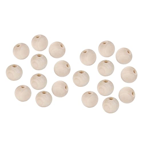 AKOOSY 20Stücke Runde Holzperlen DIY Bastelperlen für Schmuckherstellung Armband und Heimdekoration Natürlichem Holz für Projekte und Designs AKOOSY 20Stücke Runde Holzperlen DIY Bastelperlen für Schmuckherstellung Armband und Heimdekoration Natürlichem Holz für Projekte und Designs von AKOOSY
