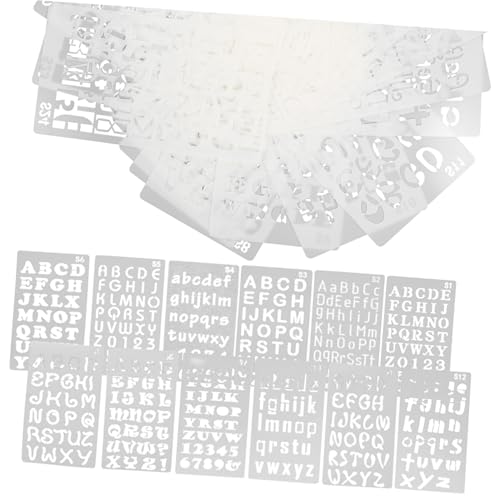 AKOOSY 24 Stück Teiliges Englische Buchstaben Schablonen aus Hohle Malvorlagen für DIY Scrapbooking Wiederverwendbar Vielseitig Einsetzbar für Kunst Handwerk und Kinderzeichnungen von AKOOSY
