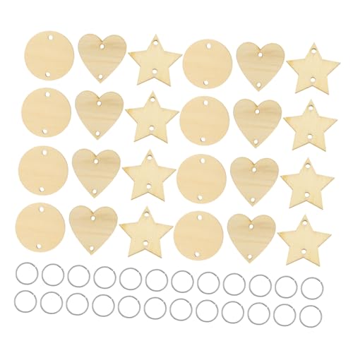 AKOOSY 240 Stück Teiliges Set Unbehandelter Holzanhänger mit Stern Kreis und Herzform Inklusive Eisenringen Glatte Oberfläche für DIY Basteln Party und Hochzeitsdekoration AKOOSY 240 Stück Teiliges Set Unbehandelter Holzanhänger mit Stern Kreis und Herzform Inklusive Eisenringen Glatte Oberfläche für DIY Basteln Party und Hochzeitsdekoration von AKOOSY