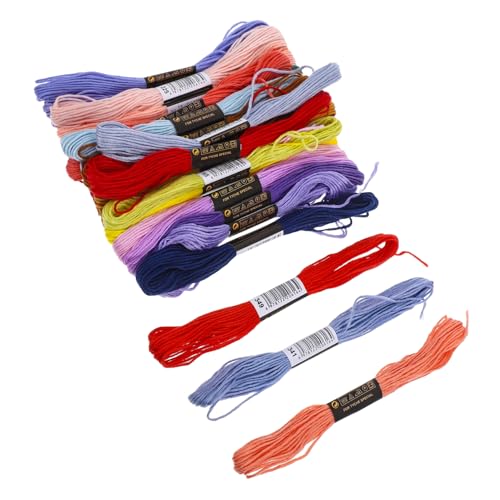 AKOOSY 24Stücke Teiliges Stickgarn Baumwollmischung für Handarbeiten Häkeln Armbänder und Kreuzstich Umfangreiche Farbpalette Weich und Langlebig AKOOSY 24Stücke Teiliges Stickgarn Baumwollmischung für Handarbeiten Häkeln Armbänder und Kreuzstich Umfangreiche Farbpalette Weich und Langlebig von AKOOSY