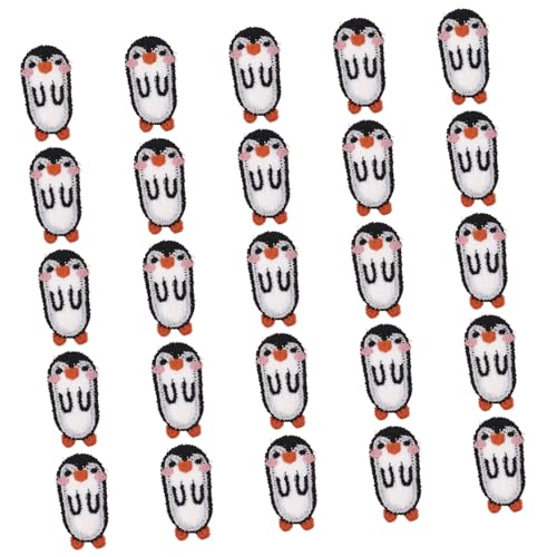 AKOOSY 25 Stück Niedliche Pinguin Cartoon Patches zum Aufnähen und Aufbügeln Bestickte DIY Applikationen für Kleidung Taschen Hüte Vielseitig für Reparatur und Dekoration von AKOOSY