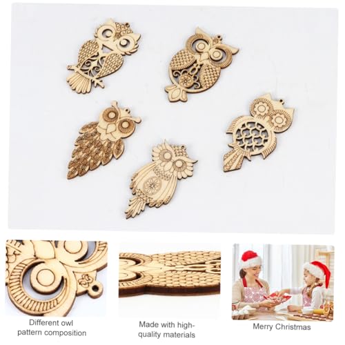 AKOOSY 25 Stück Teiliges Handgefertigter Holzanhänger mit Eulen Leichte DIY Holzfiguren mit Aufhängeloch Natürliche Holzornamente zum Basteln und Dekorieren für Halloween und Festtagsdeko AKOOSY 25 Stück Teiliges Handgefertigter Holzanhänger mit Eulen Leichte DIY Holzfiguren mit Aufhängeloch Natürliche Holzornamente zum Basteln und Dekorieren für Halloween und Festtagsdeko von AKOOSY