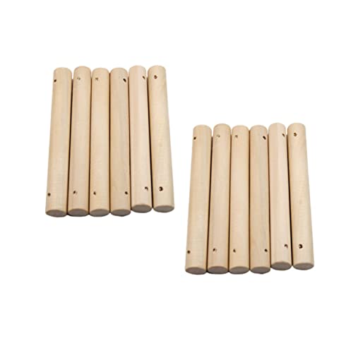 AKOOSY 25 Stück Teiliges Holzstäbe zum Basteln Loch Rundstäbe aus Massivem Holz Stabile DIY Modellbau Stäbe für Haustierleiter Holzhandwerk Spielzeugbau und Dekoration AKOOSY 25 Stück Teiliges Holzstäbe zum Basteln Loch Rundstäbe aus Massivem Holz Stabile DIY Modellbau Stäbe für Haustierleiter Holzhandwerk Spielzeugbau und Dekoration von AKOOSY