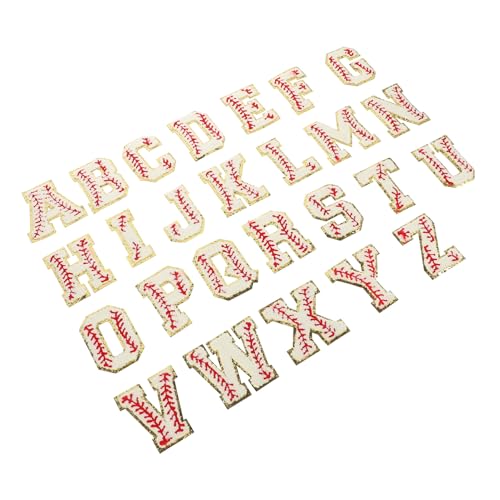 AKOOSY 26 Stück Teiliges Buchstaben aufbügelflicken Farbigen Goldrändern Bestickte DIY Applikationen für Kleidung Langlebige Dekorative Patches zum Gestalten und Reparieren von Textilien von AKOOSY