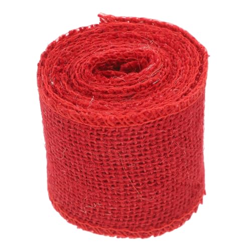AKOOSY 2M Jute Sackleinenband Rot Handgefertigtes Dekoband für Weihnachtsdekoration Vielseitig Einsetzbar für Bastelprojekte und Kränze AKOOSY 2M Jute Sackleinenband Rot Handgefertigtes Dekoband für Weihnachtsdekoration Vielseitig Einsetzbar für Bastelprojekte und Kränze von AKOOSY