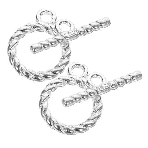 AKOOSY 2Sätze Knebelverschlüsse Metall für Armbänder Silberschmuck Knebelverschlüsse zum Selbermachen Leicht Kompakt und Installieren für Schmuckherstellung AKOOSY 2Sätze Knebelverschlüsse Metall für Armbänder Silberschmuck Knebelverschlüsse zum Selbermachen Leicht Kompakt und Installieren für Schmuckherstellung von AKOOSY