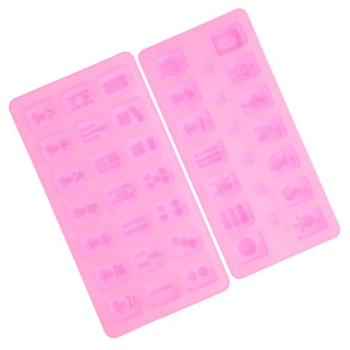 AKOOSY 2Stücke Silikon Epoxidharz Mahjong Gussformen DIY Formen für Personalisierte Mahjong Kreationen Leicht zu Entformen Langlebig und Einfach zu Reinigen von AKOOSY