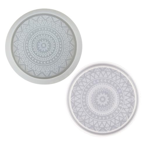 AKOOSY 2Stücke Silikon Untersetzer Form Teiliges DIY Silikon Gießform für Coaster Langlebig und Leicht zu Handhaben für Zuhause und Bastelprojekte AKOOSY 2Stücke Silikon Untersetzer Form Teiliges DIY Silikon Gießform für Coaster Langlebig und Leicht zu Handhaben für Zuhause und Bastelprojekte von AKOOSY