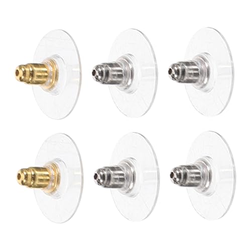 AKOOSY 3 Paare Ohrstecker Verschlüsse aus Sicherem Langlebige Ohrringstopper mit Glatten Kanten Leicht Anzubringen als Ohrring Zubehör für DIY Schmuck Weißgold Gold Silber AKOOSY 3 Paare Ohrstecker Verschlüsse aus Sicherem Langlebige Ohrringstopper mit Glatten Kanten Leicht Anzubringen als Ohrring Zubehör für DIY Schmuck Weißgold Gold Silber von AKOOSY