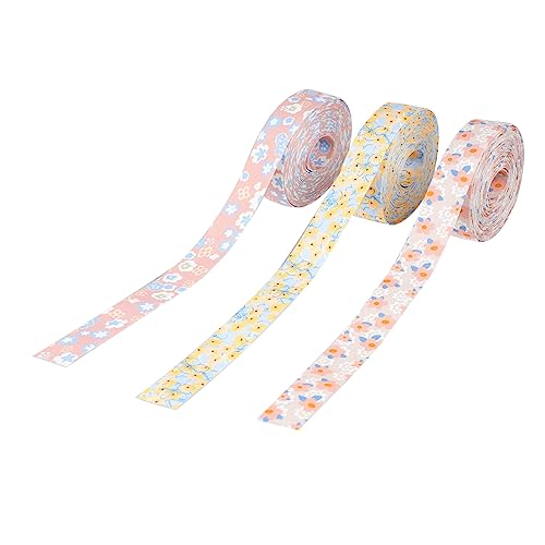 AKOOSY 3 Rollen Doppelseitiges Blumen Prägeband DIY Haarschmuck Schleifenband für Basteln Geeignet für Hochzeiten Partys Geschenkverpackungen Haarspangen und Dekorationen AKOOSY 3 Rollen Doppelseitiges Blumen Prägeband DIY Haarschmuck Schleifenband für Basteln Geeignet für Hochzeiten Partys Geschenkverpackungen Haarspangen und Dekorationen von AKOOSY