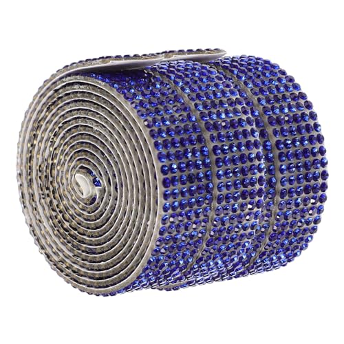 AKOOSY 3 Rollen Selbstklebendes Strassband Glitzerborte zum Zuschneiden für DIY Kleidung Schmuck Dekoration Hochzeit Party Kostüm Zubehör in Royalblau AKOOSY 3 Rollen Selbstklebendes Strassband Glitzerborte zum Zuschneiden für DIY Kleidung Schmuck Dekoration Hochzeit Party Kostüm Zubehör in Royalblau von AKOOSY