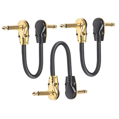 AKOOSY 3 Stück Flaches Gitarren Patchkabel Professionelle Verbindung für Gitarre und Bass Kompatibel mit Effekten und Musikinstrumenten AKOOSY 3 Stück Flaches Gitarren Patchkabel Professionelle Verbindung für Gitarre und Bass Kompatibel mit Effekten und Musikinstrumenten von AKOOSY