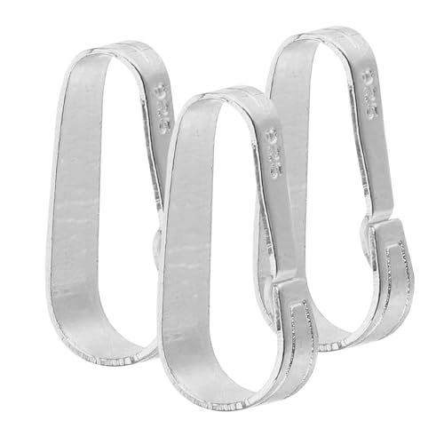 AKOOSY 3 Stück Silberne Anhängerschlaufen für DIY Verschlüsse für Schmuckherstellung Einfache Montage ohne Werkzeuge Kompakt und Tragbar für Armbänder und Anhänger AKOOSY 3 Stück Silberne Anhängerschlaufen für DIY Verschlüsse für Schmuckherstellung Einfache Montage ohne Werkzeuge Kompakt und Tragbar für Armbänder und Anhänger von AKOOSY