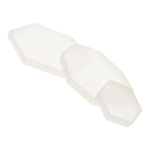 AKOOSY 3 Stück Silikon Resin Gießform Geometrische Formen Hexagon DIY Untersetzer Tablett Bastelset für Wohnkultur und Kunsthandwerk von AKOOSY