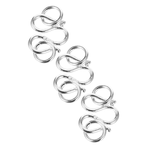 AKOOSY 3 Stück Teiliges Silber Schmuckverbinder Mittlerem und Verbindungsring Langlebiger DIY Kettenverschluss für Halsketten und Armbänder Einfache Montage Vielseitig Einsetzbar von AKOOSY