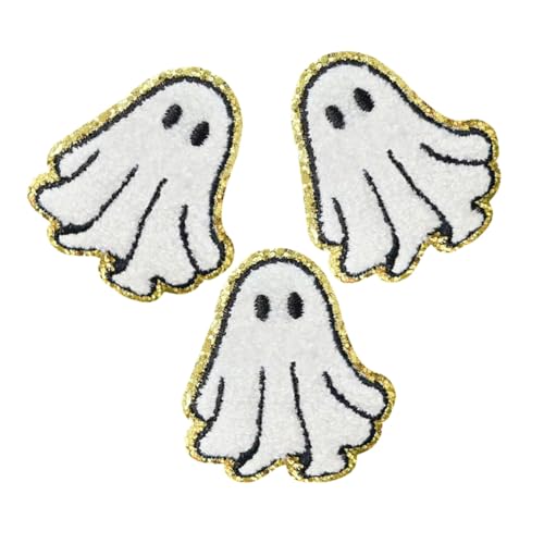 AKOOSY 3 Stück Weiße Halloween Bügelapplikationen mit Besticktem Design Waschbare Stoffflicken für Kleidung Jeans Jacken und Schuhe Strapazierfähige DIY Näh Zubehör AKOOSY 3 Stück Weiße Halloween Bügelapplikationen mit Besticktem Design Waschbare Stoffflicken für Kleidung Jeans Jacken und Schuhe Strapazierfähige DIY Näh Zubehör von AKOOSY