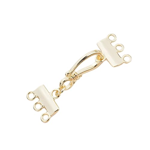 AKOOSY 3 Verkupferte Verschlüsse Strand Schmuckzubehör Kettenverlängerungen Halskettentrenner Halskettenklammern Stränge DIY-Halsketten-Accessoire geschichtete Halskette Verschlüsse von AKOOSY