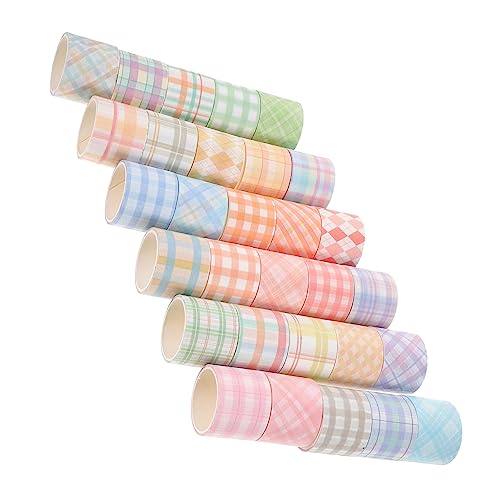 AKOOSY 30 Rollen Plaid Washi Tape Set Dünnes Dekoratives Scrapbook Klebeband für DIY Basteln Vielseitig für Journals Planer Geschenkverpackung Rückstandsfrei Entfernbar Farbenfrohes von AKOOSY