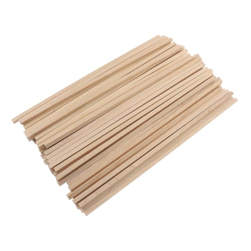 AKOOSY 30 Stück Eckige Holzstäbe für DIY Handwerk Unbehandelte Holzmaterialien für Bastelprojekte für Bastelideen und Modellbau von AKOOSY