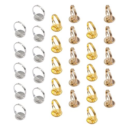 AKOOSY 30 Stück Ring Ring Gesichts Basis Schmuck Mädchen Einfacher Fingerring Frauen-inlay-ring Einfacher Ring Fingerring- Einlegering Selber Machen Eisen AKOOSY 30 Stück Ring Ring Gesichts Basis Schmuck Mädchen Einfacher Fingerring Frauen-inlay-ring Einfacher Ring Fingerring- Einlegering Selber Machen Eisen von AKOOSY